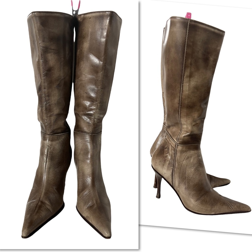 ALDO DISTRESSED LEATHER BOOTS